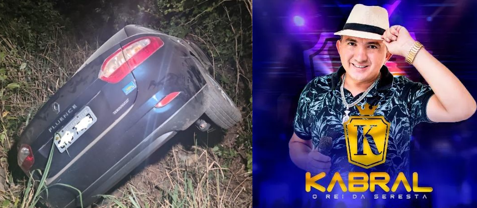 Cantor Kabral sofre acidente de carro